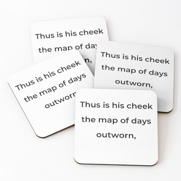 Item preview, “Thus is his cheek the map of days outworn,” - print black designed and sold by ariksworld.