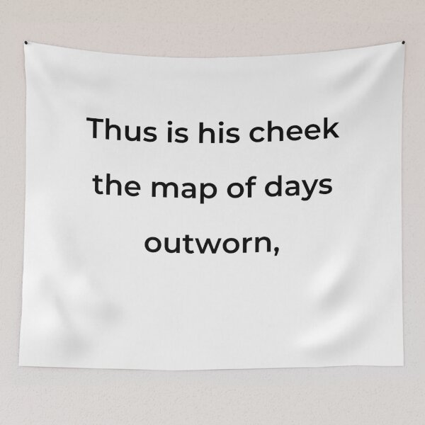 Item preview, “Thus is his cheek the map of days outworn,” - print black designed and sold by ariksworld.