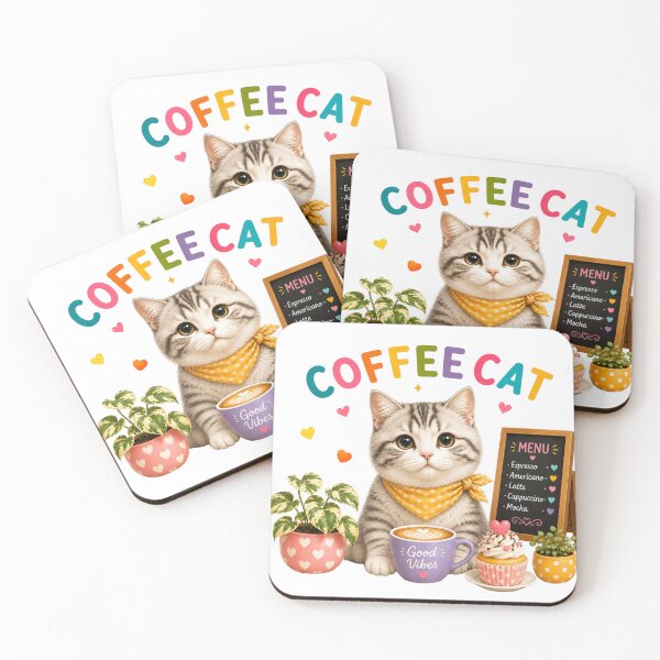 Item preview, Cute Tabby Coffee Cat Latte | Kawaii Cat Coffee Lover Gift designed and sold by Nicha Studio.