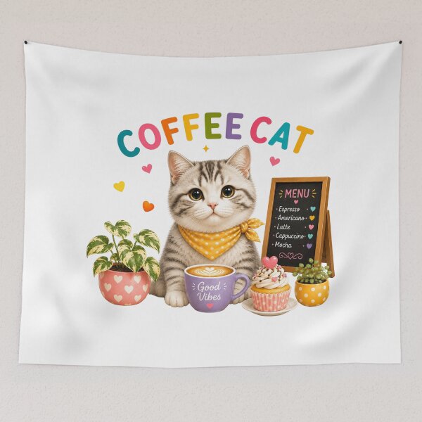 Item preview, Cute Tabby Coffee Cat Latte | Kawaii Cat Coffee Lover Gift designed and sold by Nicha Studio.