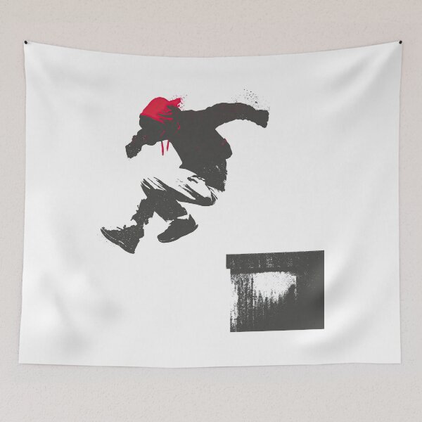 Item preview, Smooth Parkour Wall Vault Urban Stencil Action Art designed and sold by EdvvinStudios.
