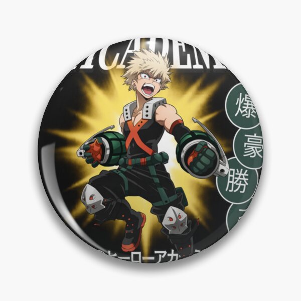 Item preview, MHA Katsuki Bakugo Burst with Icons Anime designed and sold by abbeynjrbat.
