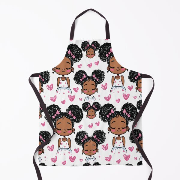 Item preview, Kawaii Girl Afro Puffs Ribbons and Bows Print Pattern designed and sold by RichardRags.