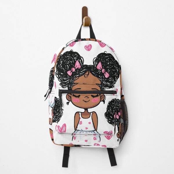 Item preview, Kawaii Girl Afro Puffs Ribbons and Bows Print Pattern designed and sold by RichardRags.
