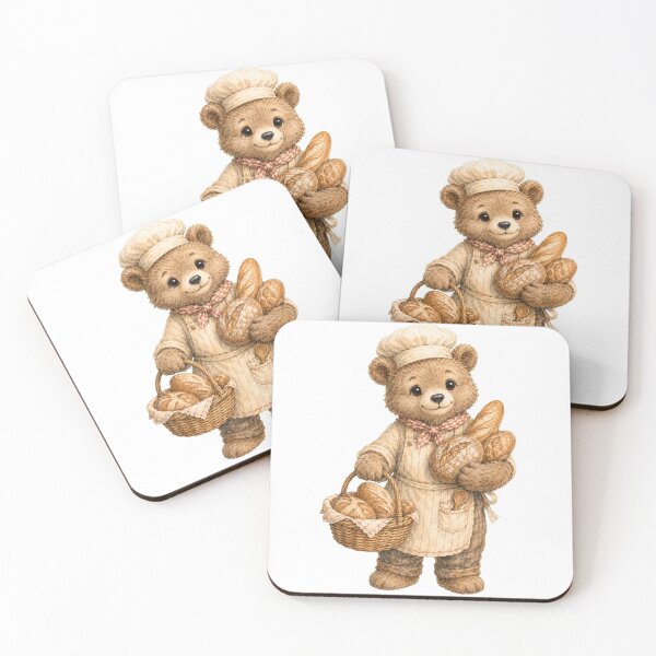 Item preview, Friendly Bear Baker with Fresh Bread designed and sold by photoparadise22.