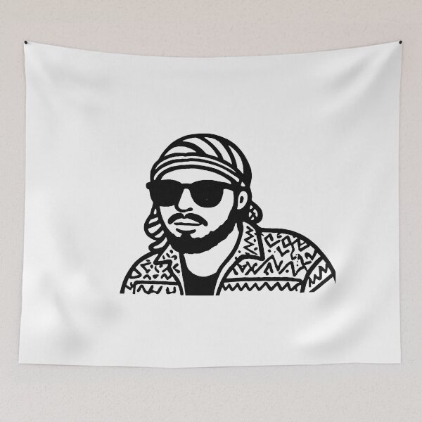 Item preview, ​Cool Cool Man Portrait Line Art Illustration designed and sold by MandalasLovers.