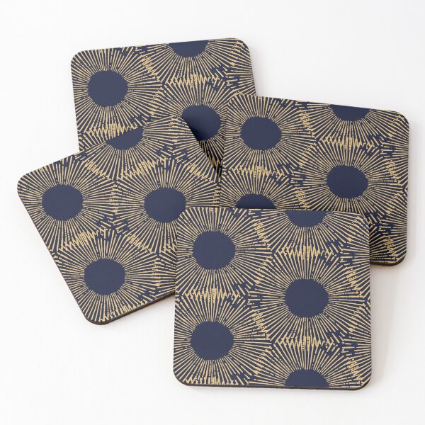 Item preview, Oversized Sunflower Mirage Print - Navy and Gold designed and sold by Daniel Bevis Design.