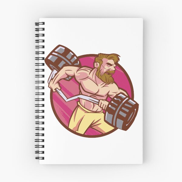 Item preview, Bearded Bodybuilder EZ Curl Bar Gym Workout Bicep Gains designed and sold by Hilal-Studio.