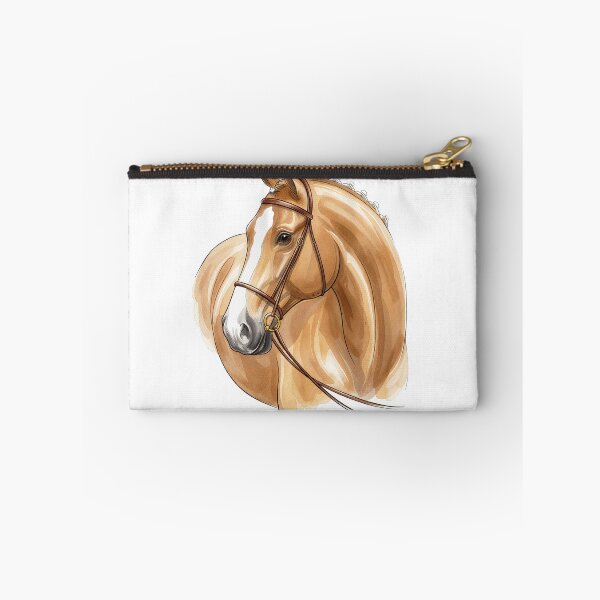 Item preview, Watercolor Horse Portrait – Elegant Equestrian Art Print | Palomino Horse Illustration designed and sold by WishaArts.