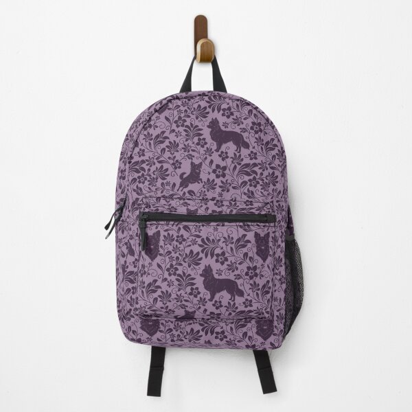 Item preview, Longhaired Chihuahua Floral Pattern | Cute Small Dog Aesthetic Design in Purple designed and sold by WildLakePatterns.