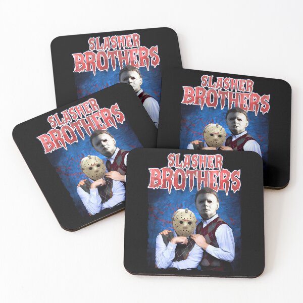 Item preview, Figures In Sweater Vests Wearing Horror Masks designed and sold by Uluminati.