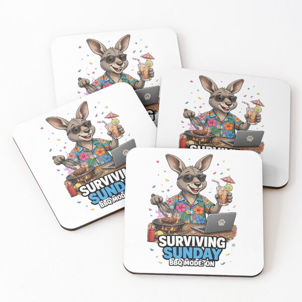 Item preview, Surviving Sunday Kangaroo - BBQ Mode On Funny Weekend Grill designed and sold by Visual Chillout by GP .