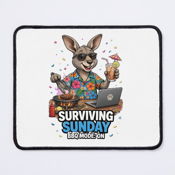 Item preview, Surviving Sunday Kangaroo - BBQ Mode On Funny Weekend Grill designed and sold by Surviving Monday Club.