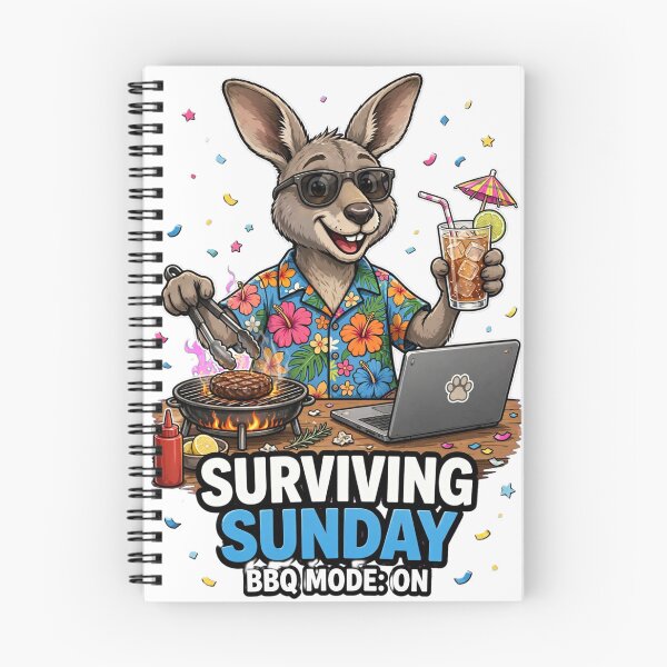 Item preview, Surviving Sunday Kangaroo - BBQ Mode On Funny Weekend Grill designed and sold by Surviving Monday Club.