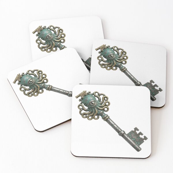 Item preview, Antique Captain's Octopus Skeleton Key designed and sold by octozap.