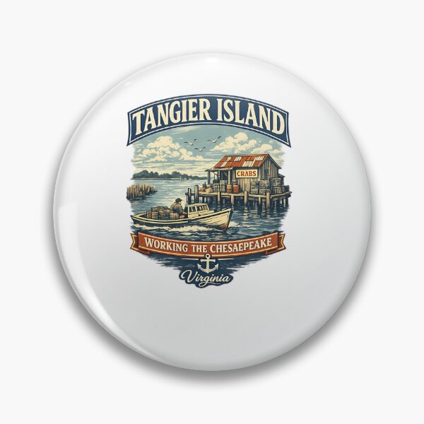 Item preview, Tangier Island Virginia  Working The Chesapeake Vintage Maritime Design designed and sold by nsnindh.