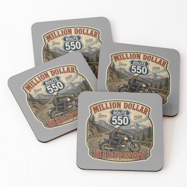 Item preview, Million Dollar Highway Colorado Route 550 Motorcycle Sticker TShirt 03 designed and sold by OuterShellUK.