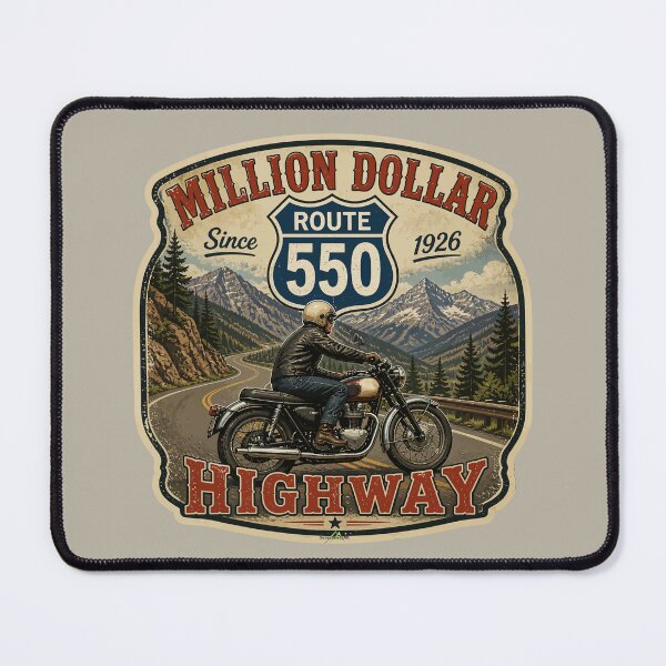 Item preview, Million Dollar Highway Colorado Route 550 Motorcycle Sticker TShirt 03 designed and sold by OuterShellUK.