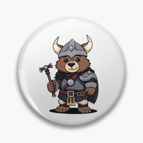 Item preview, Cute Viking Bear Warrior Fantasy Medieval Cartoon Design designed and sold by Ayymann21.