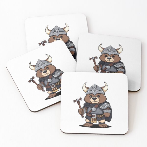 Item preview, Cute Viking Bear Warrior Fantasy Medieval Cartoon Design designed and sold by Ayymann21.