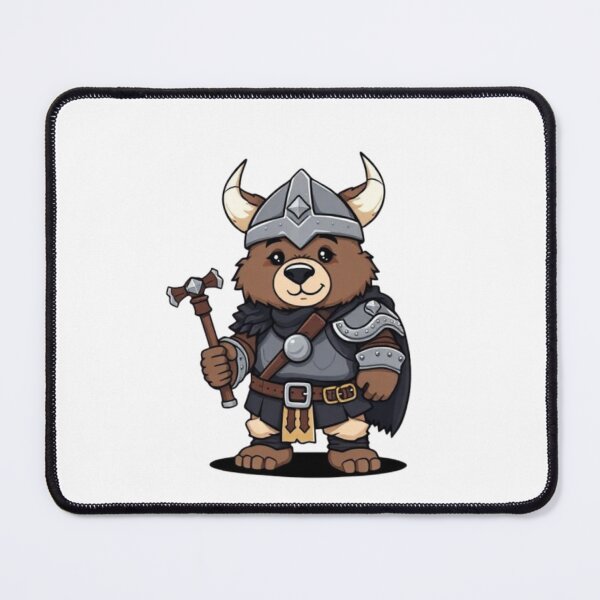 Item preview, Cute Viking Bear Warrior Fantasy Medieval Cartoon Design designed and sold by Ayymann21.