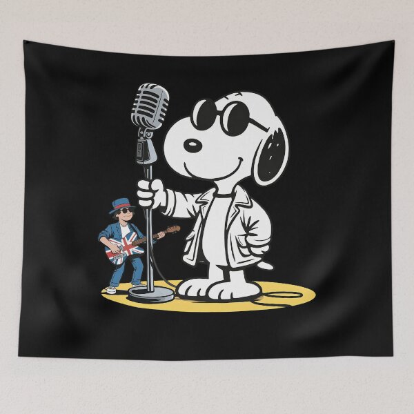 Item preview, Musician Beagle with Mic and Union Jack Player designed and sold by PaulaWo.
