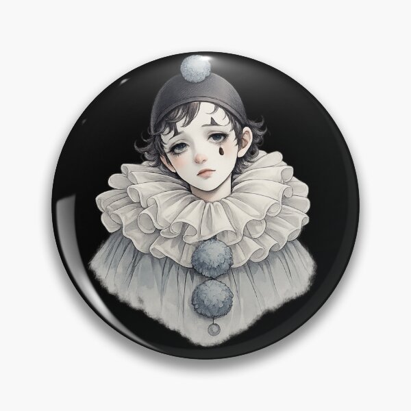 Item preview, Pierrot Sad Clown Melancholy Portrait Illustration designed and sold by DjFreeq.