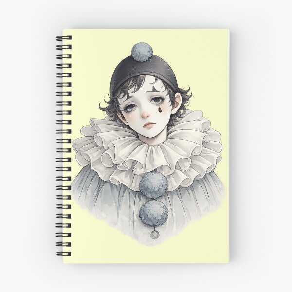 Item preview, Pierrot Sad Clown Melancholy Portrait Illustration designed and sold by DjFreeq.