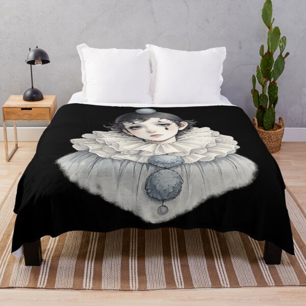 Item preview, Pierrot Sad Clown Melancholy Portrait Illustration designed and sold by DjFreeq.