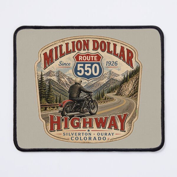 Item preview, Million Dollar Highway Colorado Route 550 Motorcycle Sticker TShirt 04 designed and sold by OuterShellUK.