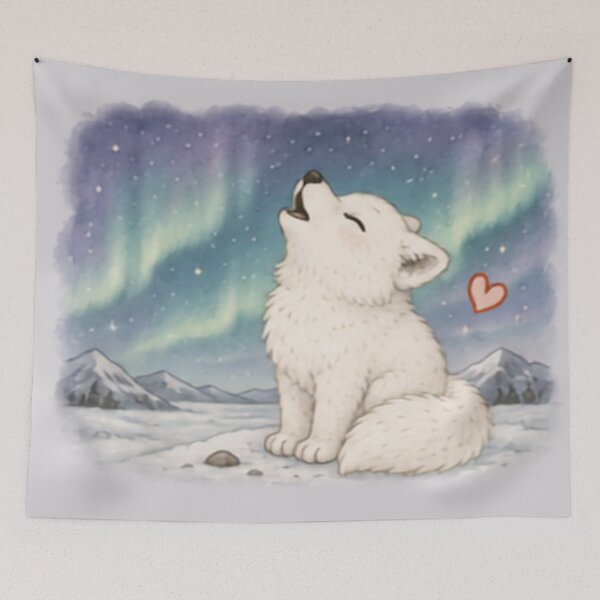Item preview, Howl at The Stars Arctic Fox designed and sold by MellowMunchkins.
