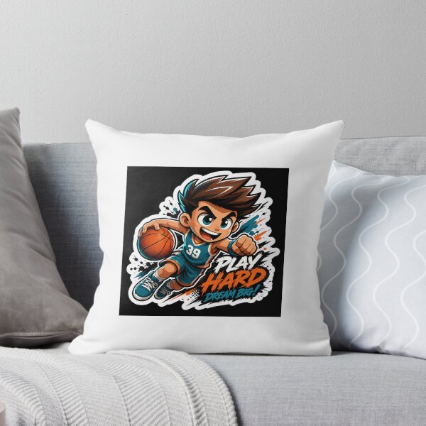 Item preview, Play Hard Dream Big Basketball Anime Sticker designed and sold by DKSH1234.