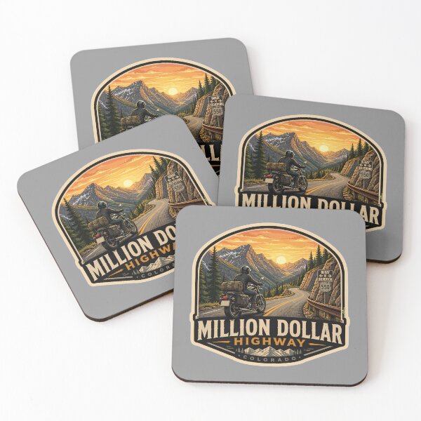 Item preview, Million Dollar Highway Colorado Route 550 Motorcycle Sticker TShirt 05 designed and sold by OuterShellUK.