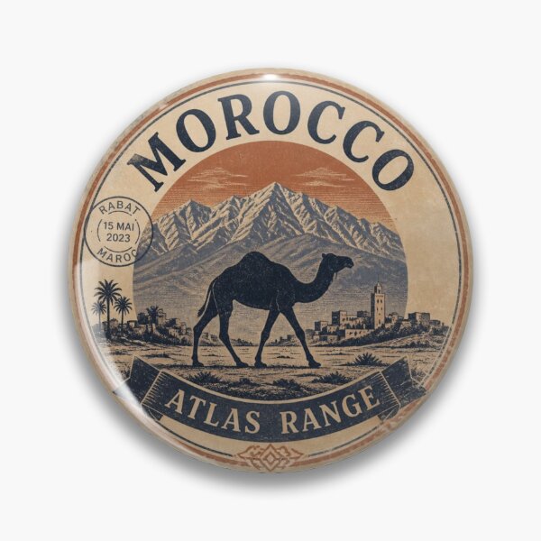 Item preview, Morocco Atlas Range Camel Travel Sticker designed and sold by The Digital Compass.