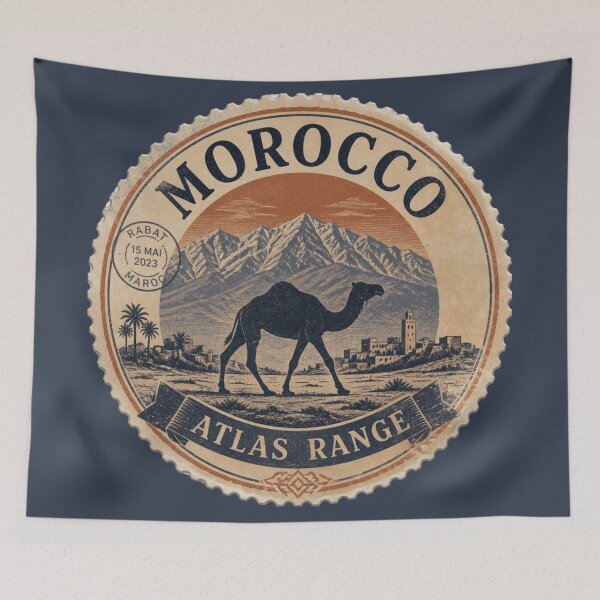 Item preview, Morocco Atlas Range Camel Travel Sticker designed and sold by The Digital Compass.