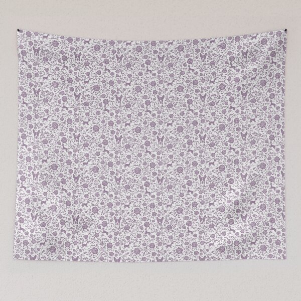Item preview, Basenji Floral Pattern | Elegant Botanical Dog Design Lavender designed and sold by WildLakePatterns.