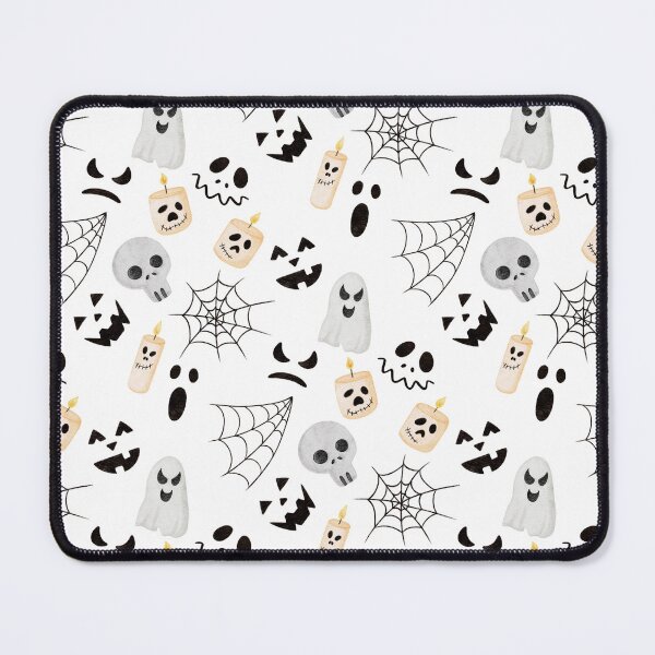 Item preview, Cute Watercolor Ghosts Skulls and Candles Spooky Halloween Pattern designed and sold by svitlaarty.