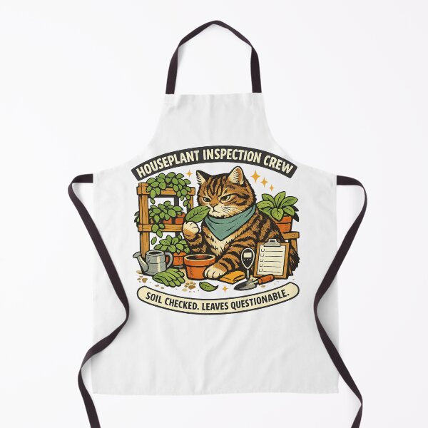 Item preview, Houseplant Inspection Crew Cat designed and sold by Concrete Coffee Studio.