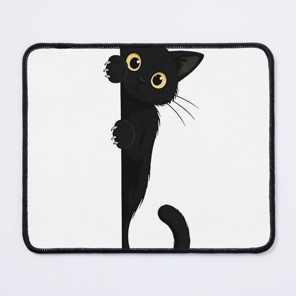 Item preview, Curious Black Cat Peeking - Cute Corner Kitty designed and sold by Jaideep Walia.
