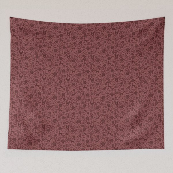 Item preview, Basenji Floral Pattern | Elegant Botanical Dog Design Red designed and sold by WildLakePatterns.