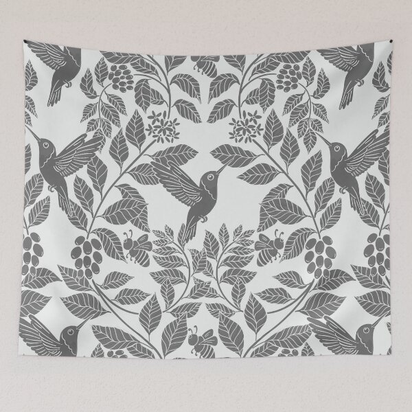 Item preview, Coffee plants, coffee garden, hummingbird and bees, coffee arabica  designed and sold by DColourMuse.