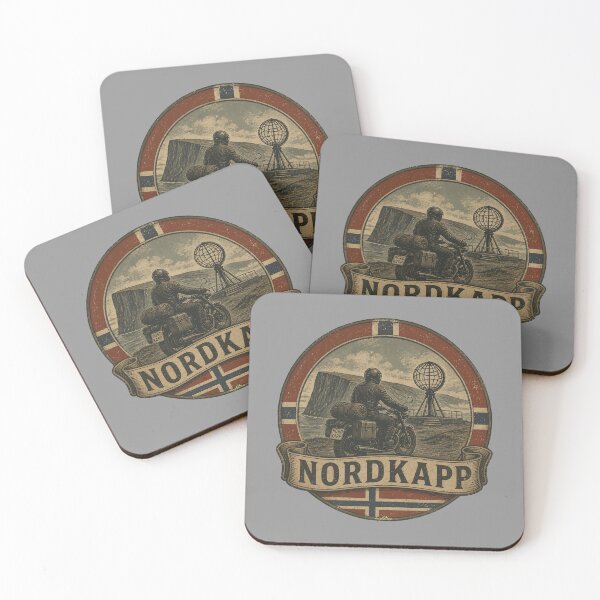 Item preview, Nordkapp North Cape Norway Motorcycle Sticker TShirt 20 designed and sold by OuterShellUK.