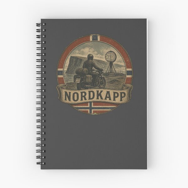 Item preview, Nordkapp North Cape Norway Motorcycle Sticker TShirt 20 designed and sold by OuterShellUK.