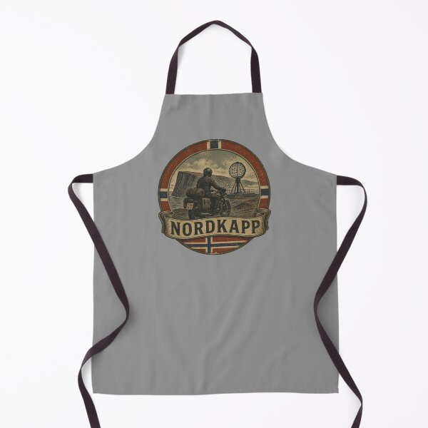 Item preview, Nordkapp North Cape Norway Motorcycle Sticker TShirt 20 designed and sold by OuterShellUK.