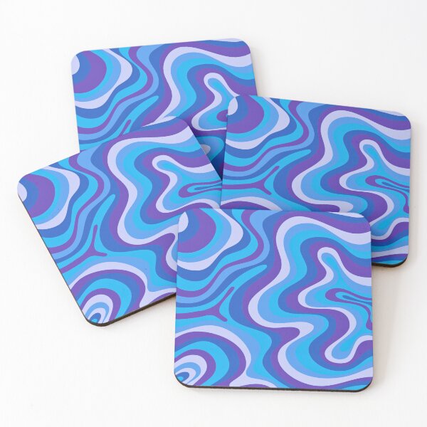 Item preview,  Liquid Swirl Retro Abstract in purple and blue tones, Light Blush, Cream, and White designed and sold by Differenceee.