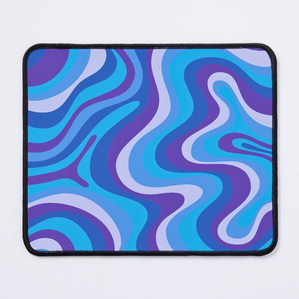 Item preview,  Liquid Swirl Retro Abstract in purple and blue tones, Light Blush, Cream, and White designed and sold by Differenceee.