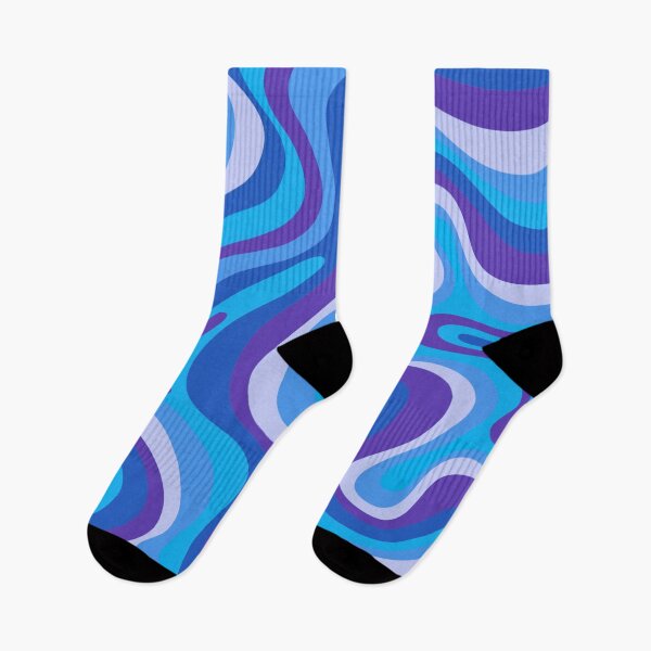 Item preview,  Liquid Swirl Retro Abstract in purple and blue tones, Light Blush, Cream, and White designed and sold by Differenceee.