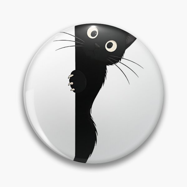 Item preview, Peeking Black Cat - Curious Kitten Edge Hugger designed and sold by Jaideep Walia.
