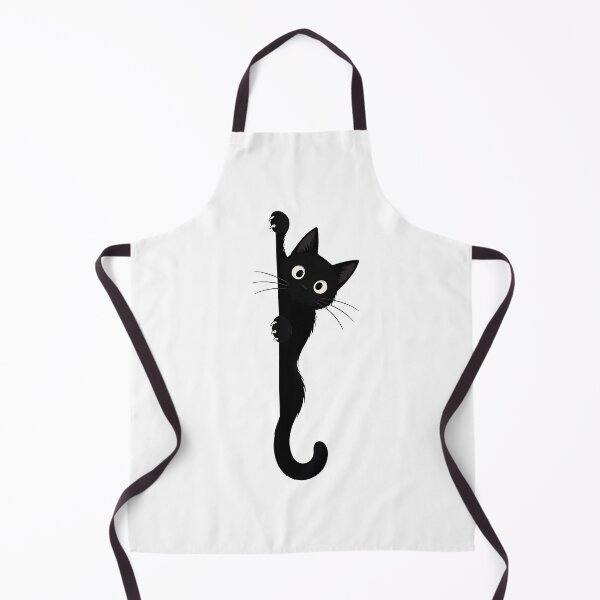 Item preview, Peeking Black Cat - Curious Kitten Edge Hugger designed and sold by Jaideep Walia.