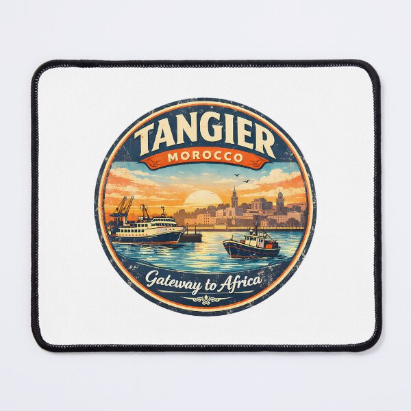 Item preview, Tangier Morocco Port Vintage Travel Design Gateway To Africa Skyline designed and sold by nsnindh.